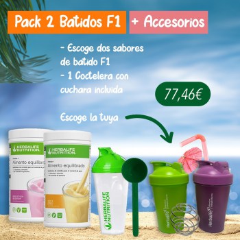 2 Batidos Fórmula 1 + Accesorios